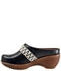 SoftWalk Marion Leather Chevron Detail Clogs - Image 5