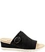 SoftWalk Newberry Suede Buckle Wedge Slide Sandals - Image 2