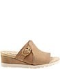 SoftWalk Newberry Suede Buckle Wedge Slide Sandals - Image 3