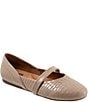 SoftWalk Samara Croco Embossed Leather Mary Jane Flats - Image 1