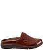 Color:Rust - Image 2 - San Marcos II Woven Leather Slip-On Clogs