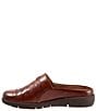 Color:Rust - Image 4 - San Marcos II Woven Leather Slip-On Clogs