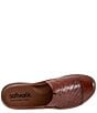 Color:Rust - Image 6 - San Marcos II Woven Leather Slip-On Clogs
