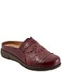 Color:Dark Red - Image 1 - San Marcos Tooling Leather Mules