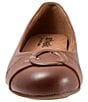 Color:Cognac - Image 4 - Savannah Leather Buckled Slip-On Flats
