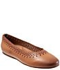 Color:Tan - Image 1 - Selma Perforated Leather Slip-Ons