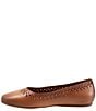Color:Tan - Image 4 - Selma Perforated Leather Slip-Ons