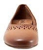 Color:Tan - Image 5 - Selma Perforated Leather Slip-Ons