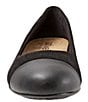 Color:Black - Image 4 - Sonoma Suede & Leather Cap Toe Ballet Flats