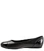 Color:Black - Image 5 - Sonoma Leather Cap Toe Ballerina Slip On Flats