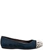 Color:Navy - Image 2 - Sonoma Suede & Leather Cap Toe Ballet Flats