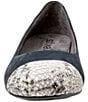 Color:Navy - Image 4 - Sonoma Suede & Leather Cap Toe Ballet Flats
