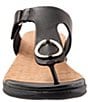 Color:Black - Image 5 - Talara Leather Hardware Detail Thong Sandals