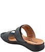 Color:Navy - Image 4 - Toki Leather Slide Sandals