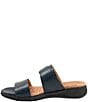 Color:Navy - Image 5 - Toki Leather Slide Sandals
