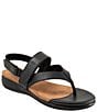 SoftWalk Tracy 2.0 Leather Adjustable Slingback Thong Sandals - Image 1