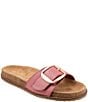 Color:Fuchsia - Image 1 - Una Leather Slide Sandals