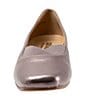 Color:Pewter - Image 5 - Viana Leather Square Toe Slip-On Flats