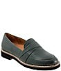 Color:Dark Green - Image 1 - Walsh Leather Loafers