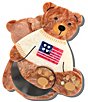 Solar Eclipse Hand-Painted Americana Teddy Compact Mirror - Image 1