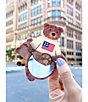 Solar Eclipse Hand-Painted Americana Teddy Compact Mirror - Image 3
