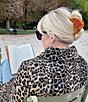 Solar Eclipse Hand-Painted Bow Croissant Claw Hair Clip - Image 6