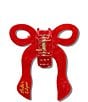 Solar Eclipse Hand-Painted Coquette Bow Claw Hair Clip - Image 1