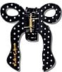 Solar Eclipse Hand-Painted Coquette Dotted Bow Claw Hair Clip - Image 2