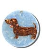 Solar Eclipse Hand-Painted Dachshund Compact Mirror - Image 2