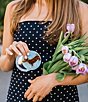Solar Eclipse Hand-Painted Dachshund Compact Mirror - Image 3