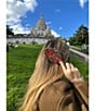 Solar Eclipse Hand-Painted Leopard Bow Amazing Hair Day Brush - Image 4