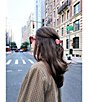 Solar Eclipse Hand-Painted Mini Paisley Heart Claw Hair Clip - Image 5