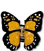 Solar Eclipse Hand-Painted Monarch Butterfly Claw Hair Clip - Image 1
