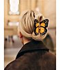 Solar Eclipse Hand-Painted Monarch Butterfly Claw Hair Clip - Image 2