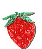 Solar Eclipse Hand-Painted Strawberry Compact Mirror - Image 2