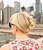 Solar Eclipse Hand-Painted Wild Roses Claw Hair Clip - Image 2