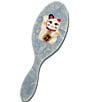 Solar Eclipse Lucky Cat Hand Painted Amazing Hair Day Brush - Image 1