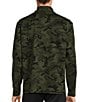 Color:Olive - Image 2 - Active Knit Performance Long Sleeve Camo Quarter-Zip Pullover