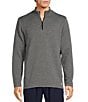Color:Charcoal Heather - Image 1 - Active Knit Long Sleeve Textured Quarter-Zip Pullover