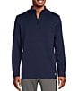 Color:Navy - Image 1 - Active Knit Long Sleeve Textured Quarter-Zip Pullover