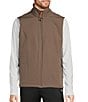 Color:Taupe - Image 1 - Softshell Vest with Knit Side Panels