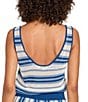 Color:Marina Blue - Image 2 - Charlie Crop Tank Top Swimsuit Cover-Up