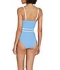 Color:Marina Blue - Image 2 - Spencer Belted Underwire One Piece Swimsuit