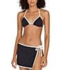 Color:Blackout - Image 3 - Ribbed Side Tie Swim Cover-Up Skirt