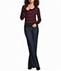 Sonia Rykiel Combo Stripe Print Crew Neck Long Sleeve Top - Image 3