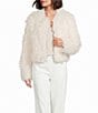 Sonia Rykiel Faux Fur Crew Neck Long Sleeve Mid Length Jacket - Image 1
