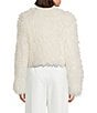Sonia Rykiel Faux Fur Crew Neck Long Sleeve Mid Length Jacket - Image 2