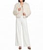 Sonia Rykiel Faux Fur Crew Neck Long Sleeve Mid Length Jacket - Image 3