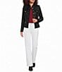 Sonia Rykiel Stand Collar Long Sleeve Gold Button Front Officer Jacket - Image 4