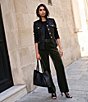 Sonia Rykiel Stand Collar Long Sleeve Gold Button Front Officer Jacket - Image 6